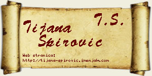 Tijana Špirović vizit kartica